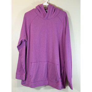 Stio Fleece Hoodie with Split Snap Sides Pullover Sweatshirt Women's XL
